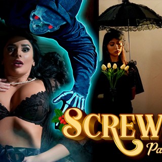 Жопастая сиськастая красотка лупится в анал